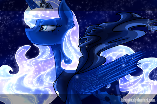 that-luna-blog:  The Night Is Dark by kasiata I’m sick and bored and I found some old Luna sketches. (Artist’s comment, not mine)  Ooo~