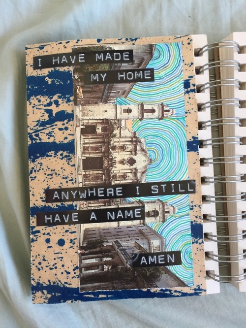 “amen,” art journal, 2018. words from hanif willis-abdurraqib’s poem “sunday” matls: found/collected