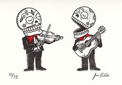 outgoingzaam-sworld:  Típicas calaveras mexicanas con un toque de modernidad, creación