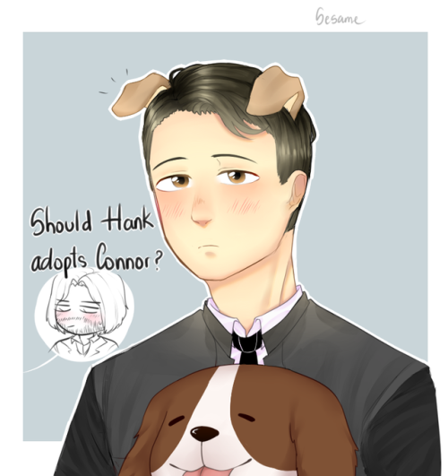 Quick Colored Sketch Of Dad Hank And Connor 