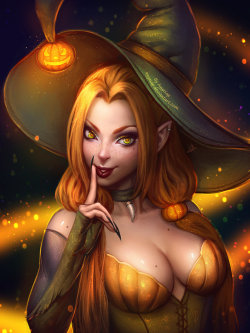 art-of-cg-girls:  Halloween witch by AyyaSap