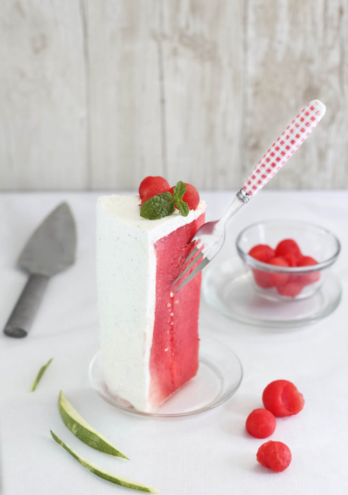 tunabatter:  thiqaa:  beautifulpicturesofhealthyfood:  Fresh Watermelon Cake…RECIPE  😦😦😦😦😦😦  disgusting  disgusting as hell