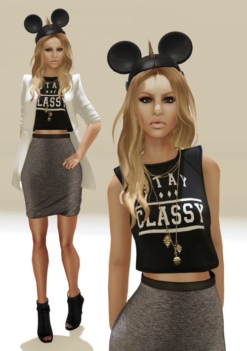 Her LOTD.  Skin: (Vine Nine - Fiore @ Cosmetic Fair) Latte Hair: (Chemistry) Hair Willow 2 Blazer: (