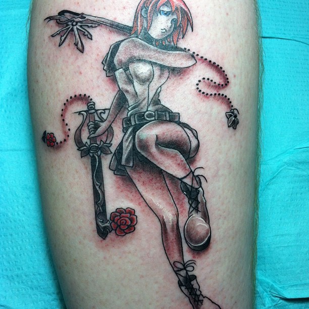 Anime Pinup by Elyse McKnight Blu Gorilla Charleston SC  rtattoos