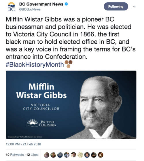 allthecanadianpolitics:Black History Month, Canada:Mifflin Wistar Gibbs was a prominent businessman 