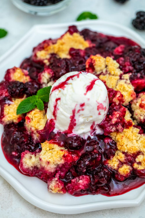 Blackberry Cobbler Recipe: sweetandsavorymeals.com/blackberry-cobbler/