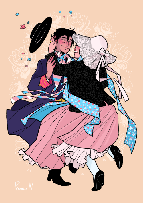 Silesians in love.Silesians in traditional married couple clothing. Trans rights are human rights!  