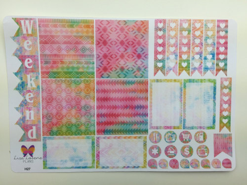 HORIZONTAL ECLP SAMPLER | Pastel Tribal | Variety Stickers | Full Week | Banner, Full Box, Half Boxe