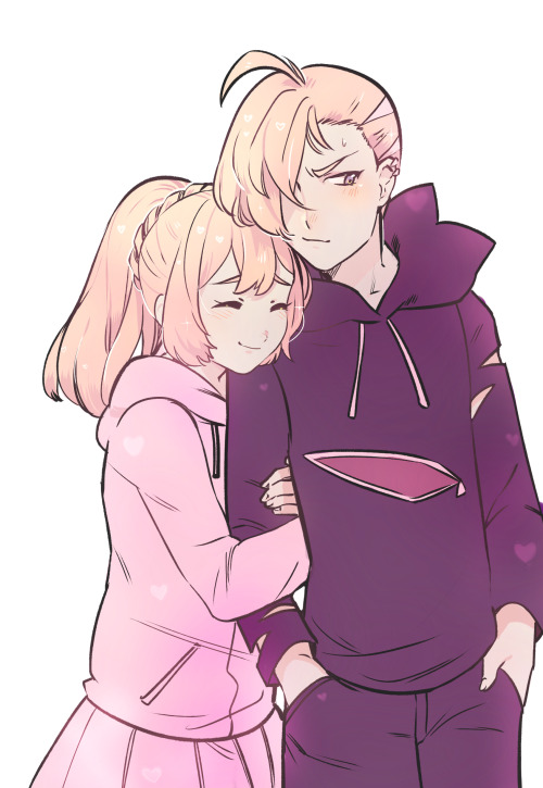 magical-ondine: part ???? out of 1,000 pictures of gladion getting hugged!!! lillie loves her cute b