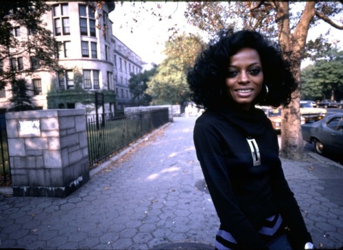 Diana Ross Photographed By Lawrence Schiller At Central Park In New York City, 1970. 