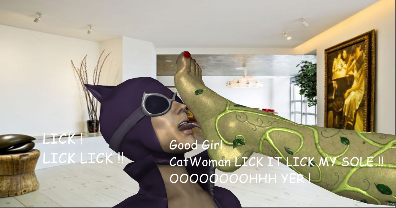 ashley360:  Posion Ivy`s Foot-Fetish “!  Teeeeeheeee (With Catwoman Licking her