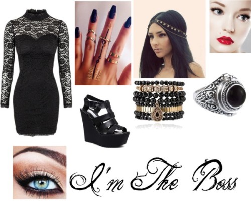I'm The Boss By Sweettime9 Featuring Black Cocktail Dresses