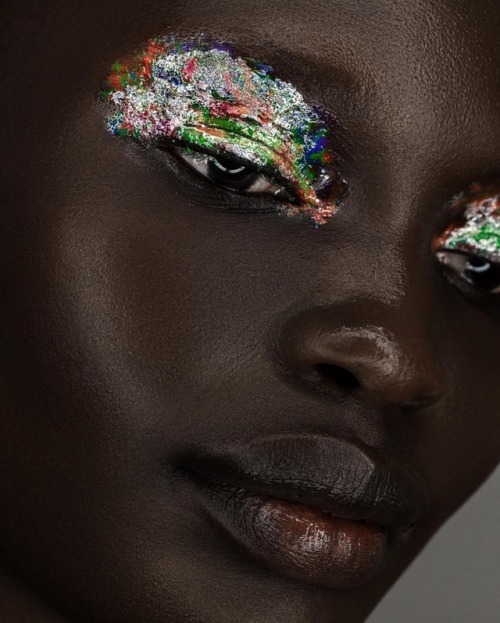 continentcreative:Ayor Makur by Charlie Octavia, makeup by Carla Dyson