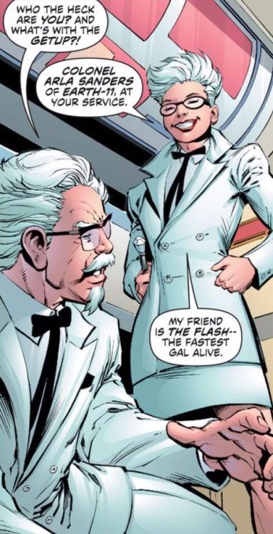 yes-imreallyverypretty: officialoislane: I’ve been telling you all for eons, read the DC/Colonel Sanders crossover stories. They’re wild af  