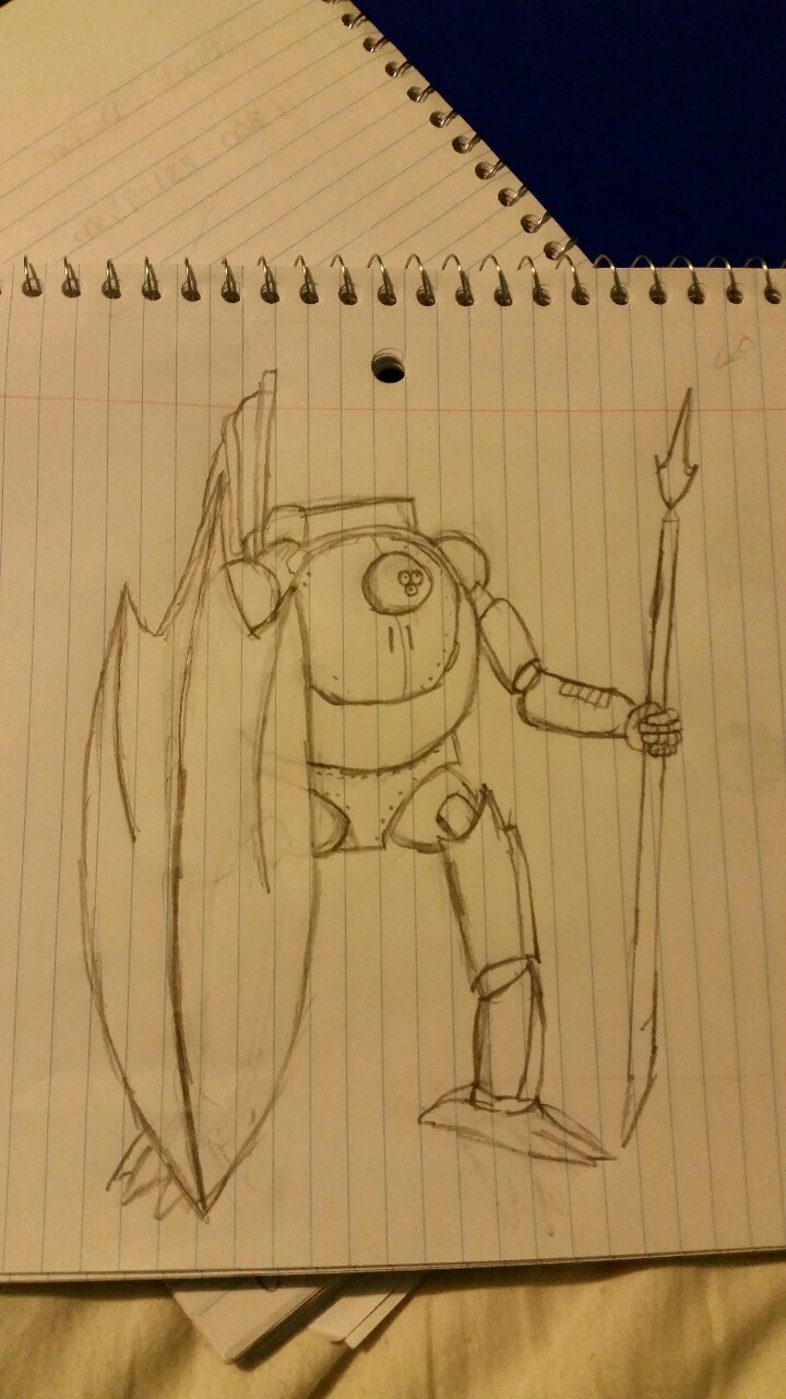 The second Drawing here draws its rounder style from Titanfall and has a more organic