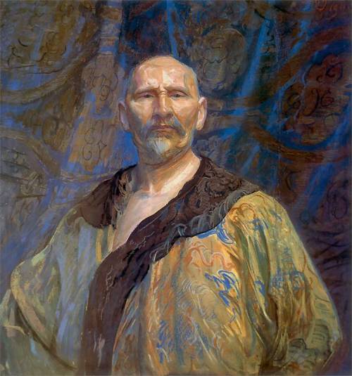 Leon Jan Wyczolkowski - Self-Portrait in Chinese Robe - 1911