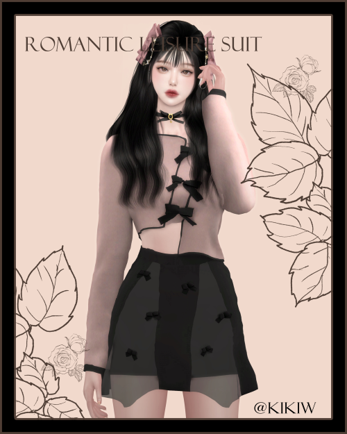 kikiw-sims: [KIKIW]Romantic leisure suit Post becomes public on  4/22/2022 ♥New mesh♥5 color♥Base ga