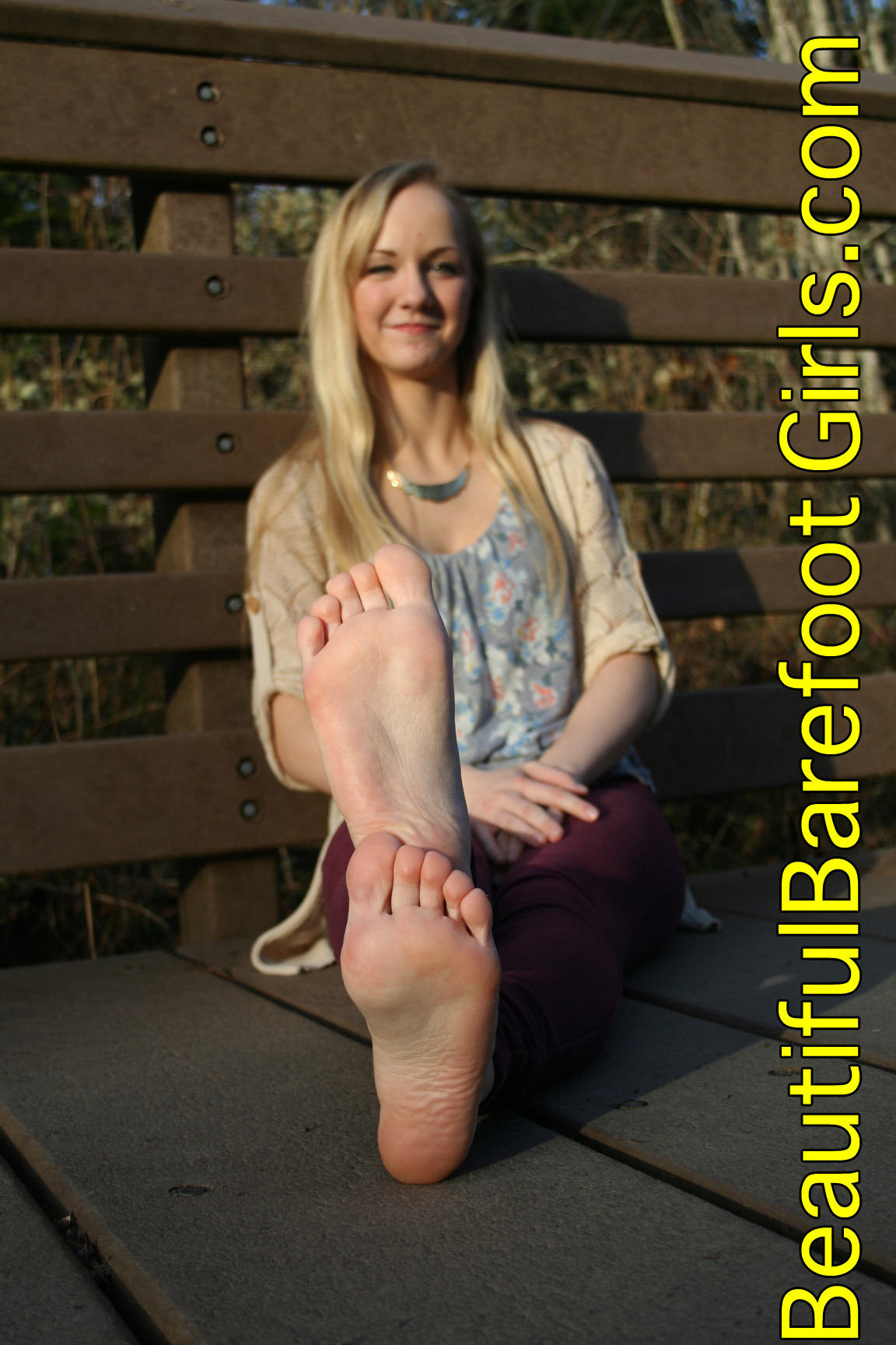 beautifulbarefootgirls:Winter is already barefoot and extending her legs for you