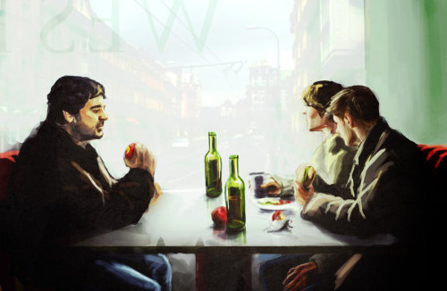 topsambottomdean:some lunch by ~NoaryRestless These boys are hiding something from John…