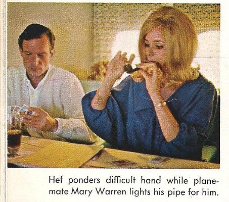 Hugh Hefner & ‘Mary Warren’ Smoke A Pipe in Jamaica, Playboy 1965