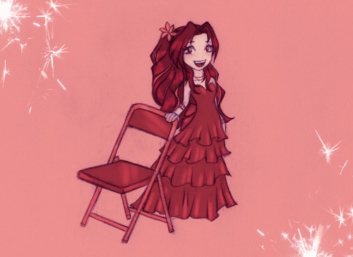 kleptodoodles:@aerith-week - Day 7【Cherish the Memories / 思い出を大切に】(Chairith the Memories?) One of my