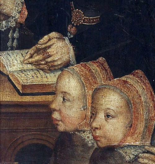 Hugo van der Goes (attributed to) - Memorial triptych (c 1527). Detail.