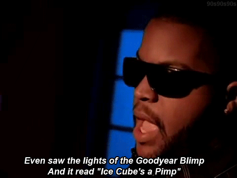 90s90s90s:  Ice Cube Finally Got His Name On Goodyear Blimp