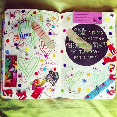 Yay! Everything is awesome!! @igetdressedinthemorning did this! #wtj #wreckthisjournal #projects #art (at Beechwood View)