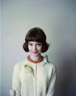 le-narrateur:  Anna Karina in a photoshoot for the Korrigan label, 1958 