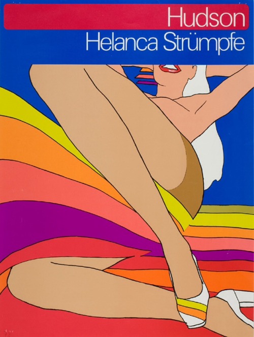 Hudson, package design for Helanca tights, 1970. Germany. ©Münchner Stadtmuseum