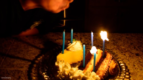 XXX Blowing out her candles. photo