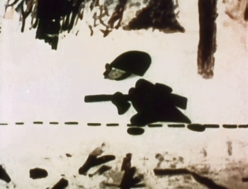 Production art and stills from the 1964 John Hubley short, The Hat, about the absurdity of border li