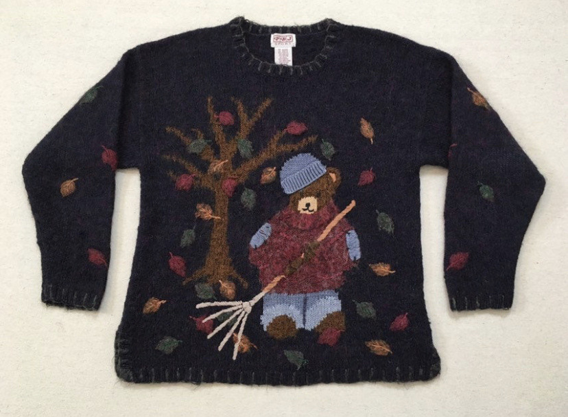 Grandma’s Cottage on Tumblr: 90s Autumn Bear Sweater