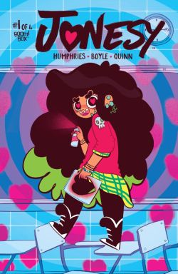 superheroesincolor:  Jonesy #1 (2016)  //  BOOM! - BOOM! Box“Jonesy is a self-described &ldquo;cool dork” who spends her time making zines nobody reads, watching anime, and listening to riot grrrl bands and 1D simultaneously. But she has a secret