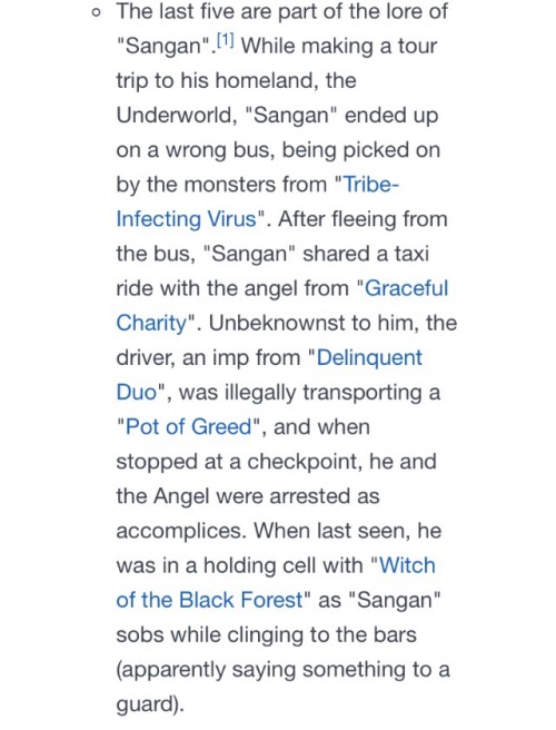 fursoni:  oddbagel:  shitter: this is why i love sangan he’s just a special boy who wants to go home I don’t think anyone mentioned this yet, but this whole lore is symbolic of each of the cards mentioned being banned from play. Sangan and Witch of