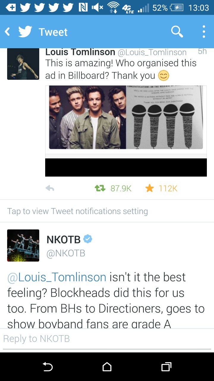 braverylarryx:  liamismylight:  Aw!!! New Kids on the Block replied to Louis about