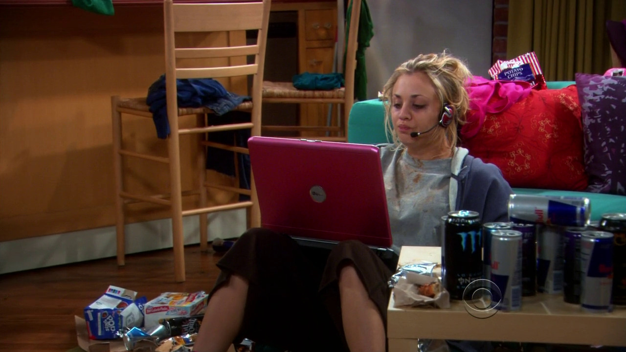 Favourite Kaley Cuoco scenario: she is has just been playing that online game for