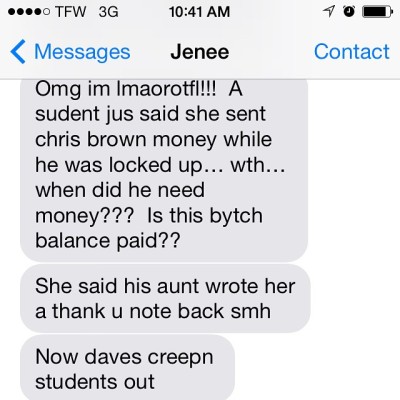 Yesterday started out with these #texts from work while I was getting ready. Had me rolling. #lol #chrisbrown #jail #money #troll in the #cave #always #creeping #latergram