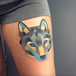 martinekenblog:  Wolf tattoo by Sasha Unisex