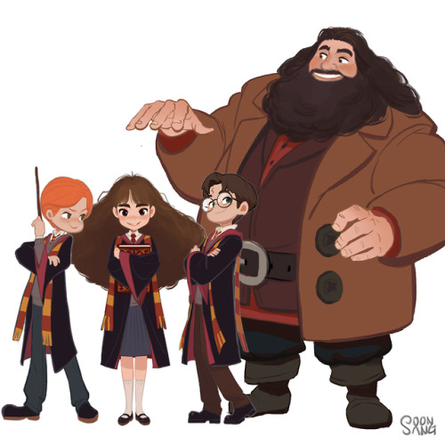 Harry PotterHarry Potter_ Hermione_ Ron Weasley_ Hagridhttps://www.artstation.com/soonsanghong54