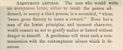 questionableadvice:~ The Gentlemen’s Book of Etiquette, and Manual of Politeness; Being a Complete Guide for a Gentleman’s Conduct in all his Relations Towards Society, by Cecil B. Hartley, 1860