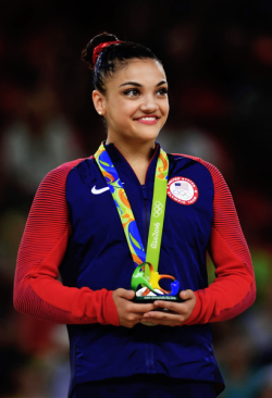 gellibean95:  layoutpikesalto:  Congratulations to Laurie Hernandez for getting a silver medal on beam in the Olympic beam final  Felicidades, princesa!  I swear she has the most contagious smile