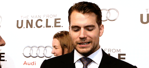henrycavilledits:  Henry Cavill + Mannerisms during TMFU Premiere Interviews  