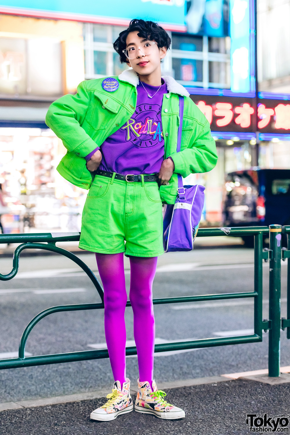 tokyo-fashion:16-year-old Japanese student Soso on the street in Harajuku wearing