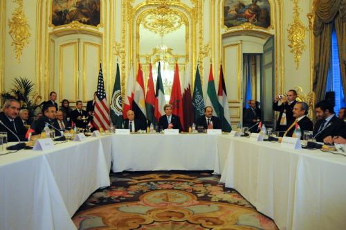 Secretary Kerry is on travel to Paris, France to attend the London 11 Ministerial to coordinate with