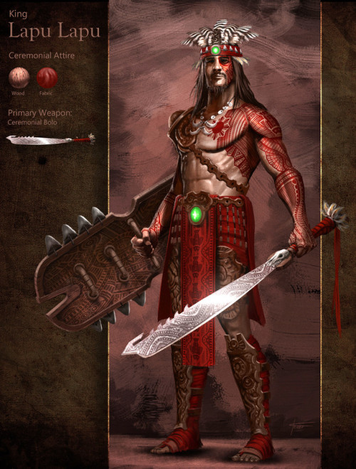 King Lapu Lapu by Clinton FelkerArtist commentary: “The character is Lapu Lapu. He was the ruler of 