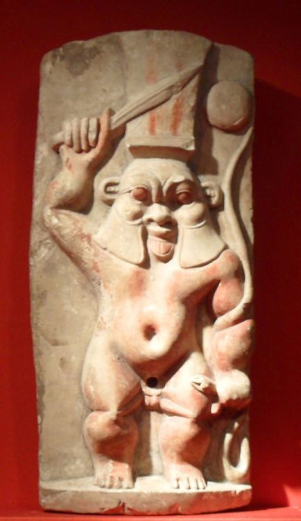 Stela of the dwarf god Bes, protector of households, and in particular, of mothers and children and 