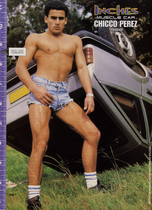 From INCHES magazine (1988)Photo story called &ldquo;Muscle Car&rdquo;Model is Chicco Perez
