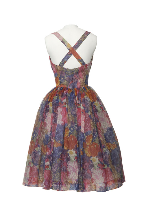 1957 The &ldquo;Blandine&rdquo; cocktail dress by Christian Dior printed muslin (Mus&ea