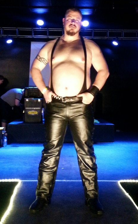foxbear:  Bluegrass Leather Pride: Not Magic Mike   So, I found a new pair of pants that fit me in a silent auction this weekend. I like them.